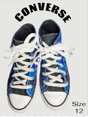 Converse Chuck Taylor All Star Sneakers  Camouflage Print Blue Children’s Size12